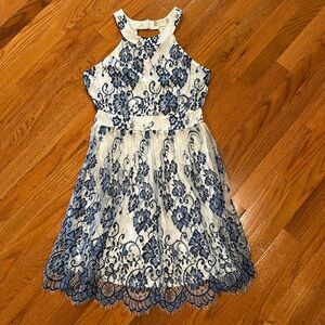Altar’d State blue/white haltered short dress size M